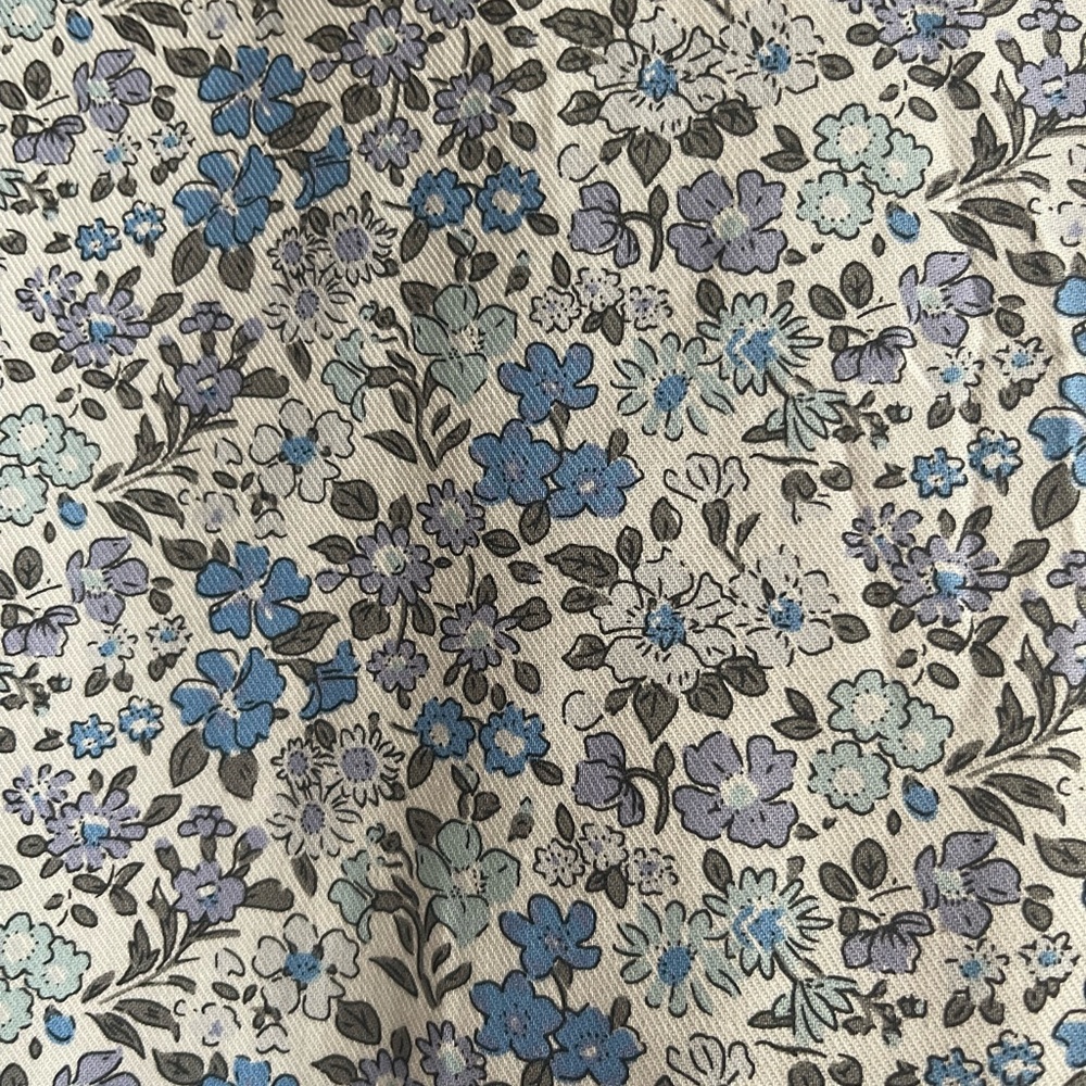Petite Plume Fleur D'Azur Blue/White Cotton Caftan Nightgown Size L NWT - Picture 6 of 9